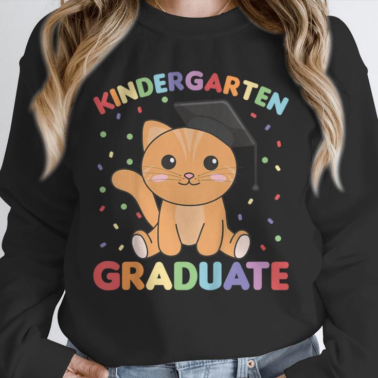 Kids Kindergarten Graduate Cat Graduation Unisex Sweatshirt
