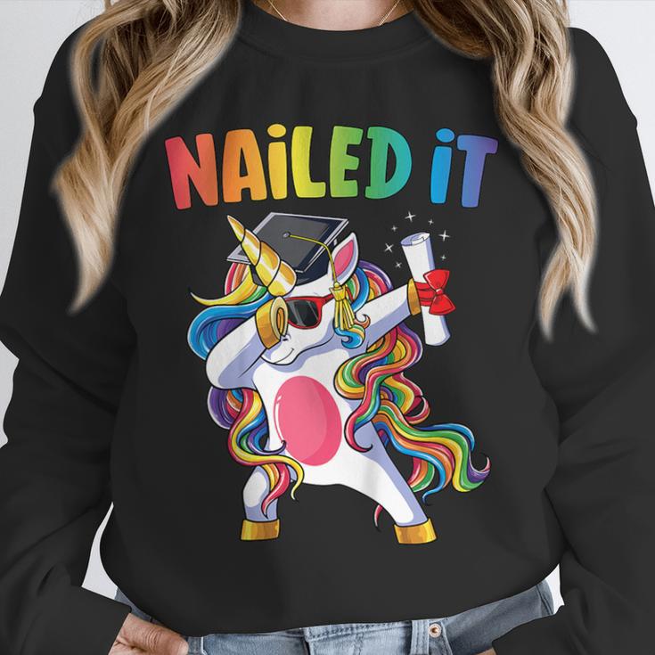 Kids Kindergarten Graduation Shirt Unicorn Graduate Nailed It Unisex Sweatshirt