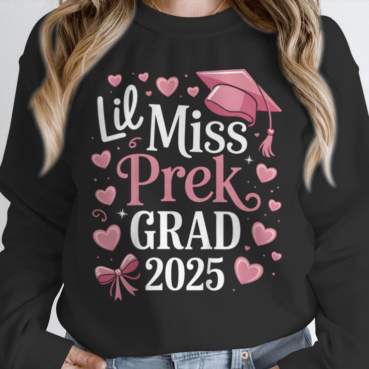 Kids Little Miss Pre-K Grad 2025 Preschool Girls Prek Graduation Unisex Sweatshirt