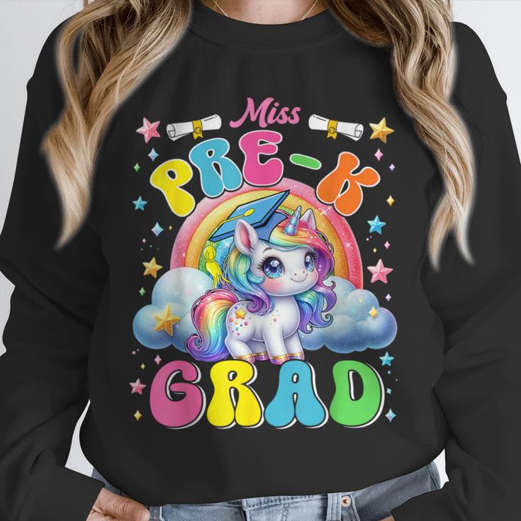Kids Miss Pre-K Grad Graduation Cute Unicorn Rainbow Girls Unisex Sweatshirt