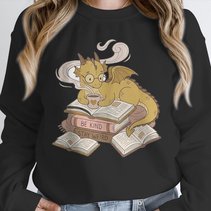 Be Kind Stay Weird Read Books Cute Dragon Unisex Sweatshirt Be Kind Stay Weird Read Books Cute Dragon Unisex Sweatshirt