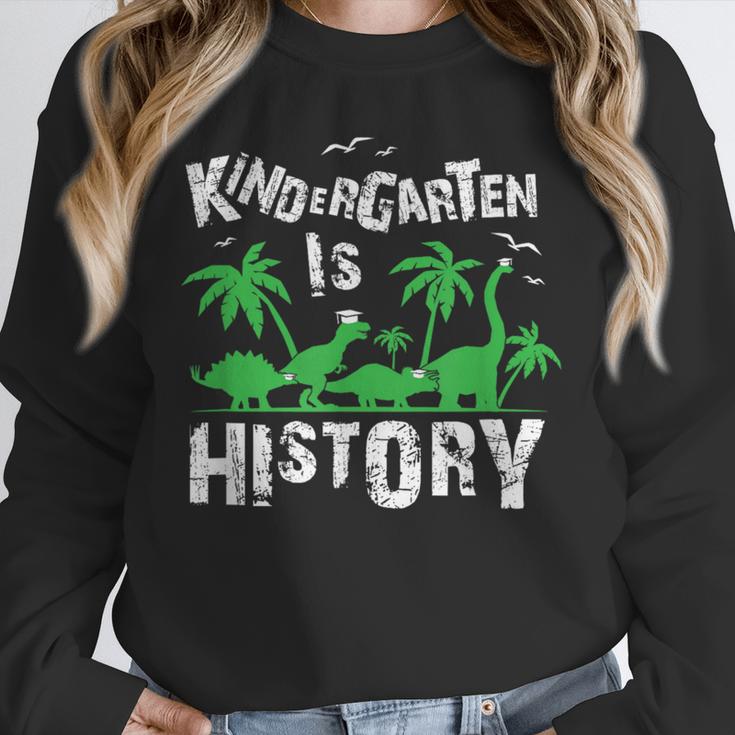 Kindergarten Is History Dinosaur Graduation Unisex Sweatshirt