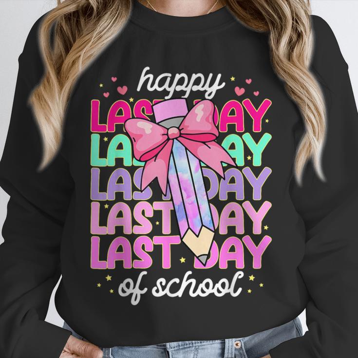 Last Day Of School Shirt Coquette Bow School Graduation Unisex Sweatshirt