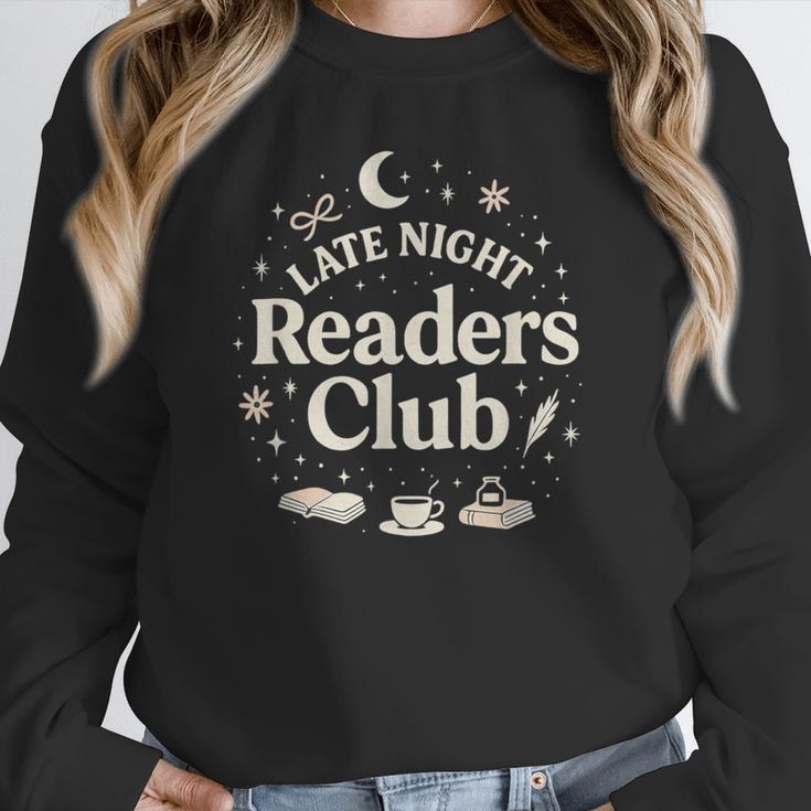 Late Night Readers Club Moon & Stars Book Lover Unisex Sweatshirt Late Night Readers Club Moon & Stars Book Lover Unisex Sweatshirt