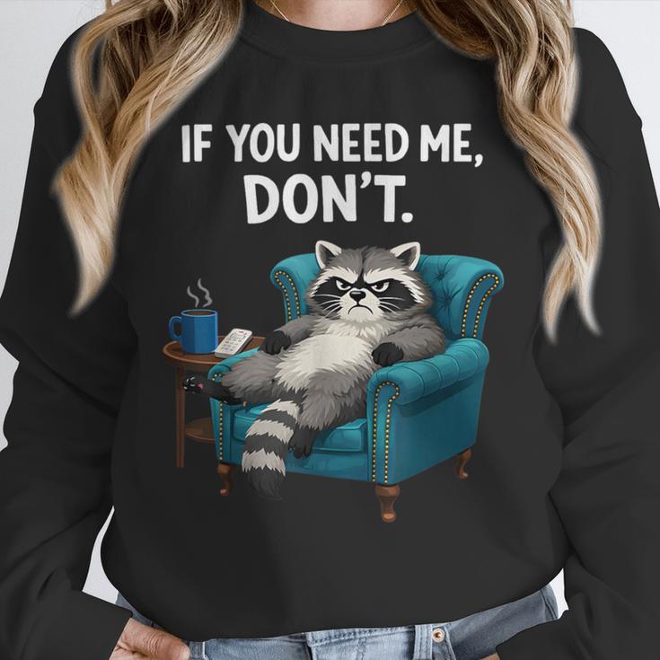 Lazy Raccoon Sarcastic Introvert Humor Japanese Animal Unisex Sweatshirt