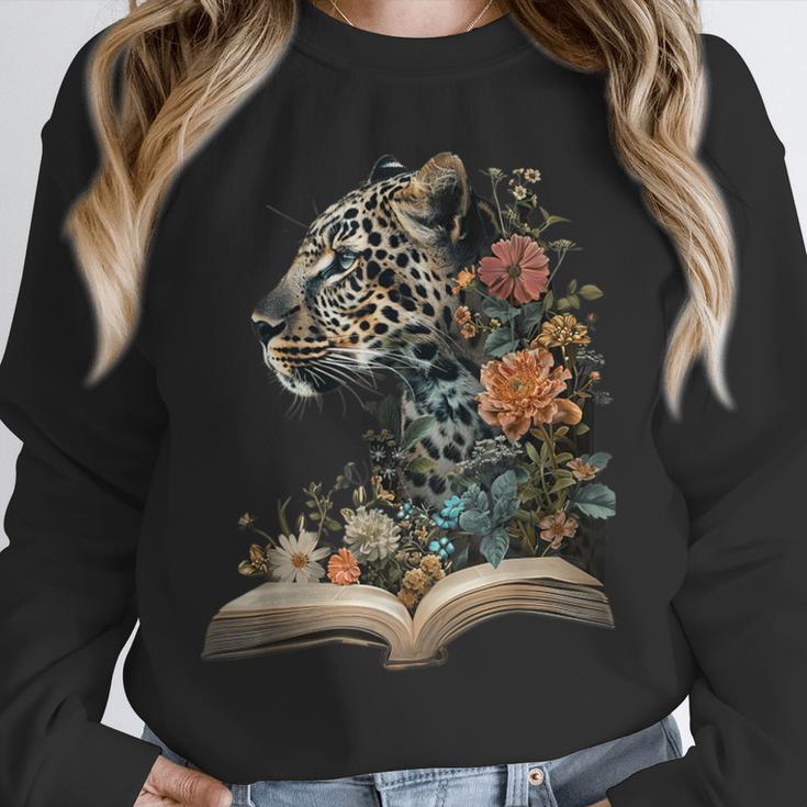 Leopard Book Flower Unisex Sweatshirt