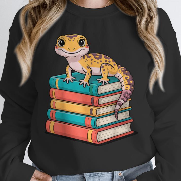 Leopard Gecko Book Lover Reading Unisex Sweatshirt