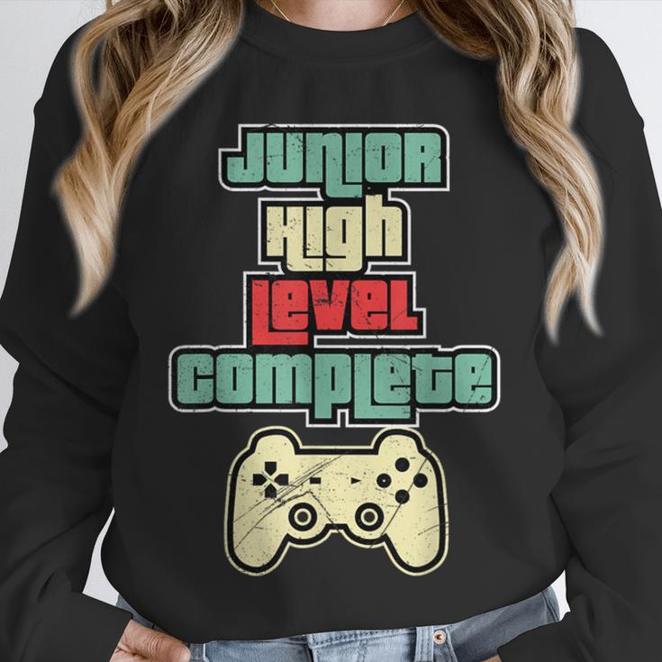 Level Complete Jr High School Graduation Grad SloganShirt Unisex Sweatshirt