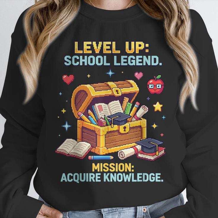 Level Up School Legend Video Game Pixel Art Graduation Unisex Sweatshirt