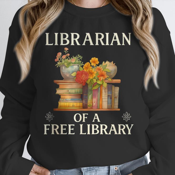 Librarian Of a Free Library Floral Book Lover Unisex Sweatshirt