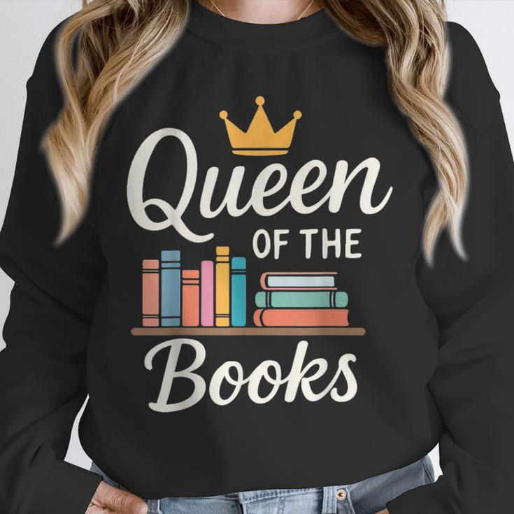 Librarian Queen Of The Books Book Reading Library Unisex Sweatshirt