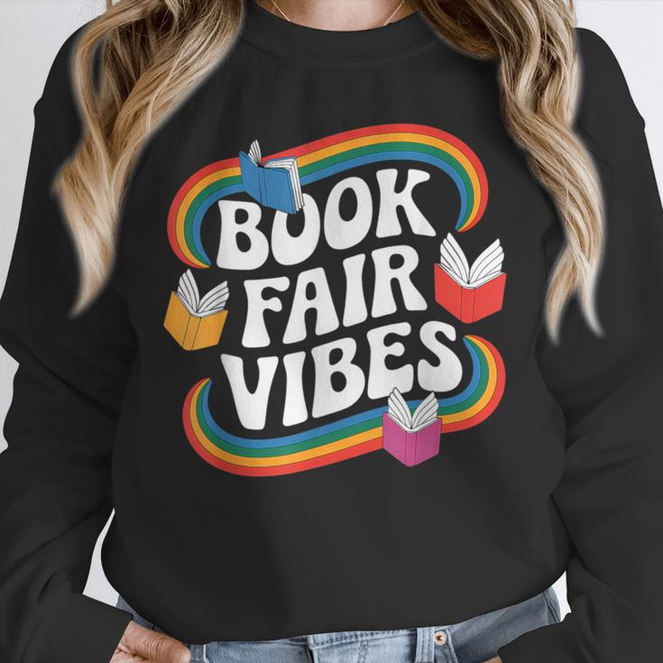 Library Book Fair Vibe Groovy Retro School Reading Nostalgic Unisex Sweatshirt