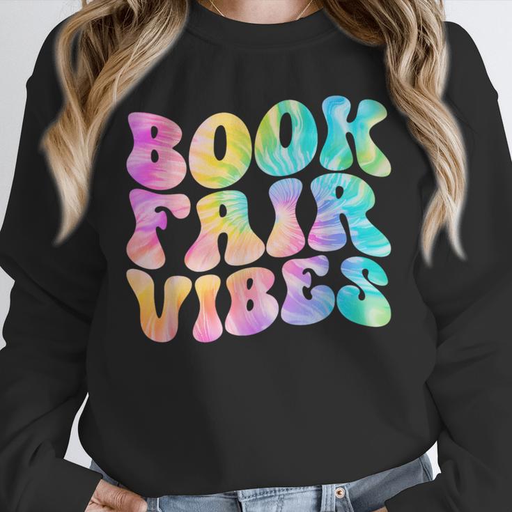 Library Book Fair Vibe Tie Dye School Reading Nostalgic Unisex Sweatshirt Library Book Fair Vibe Tie Dye School Reading Nostalgic Unisex Sweatshirt