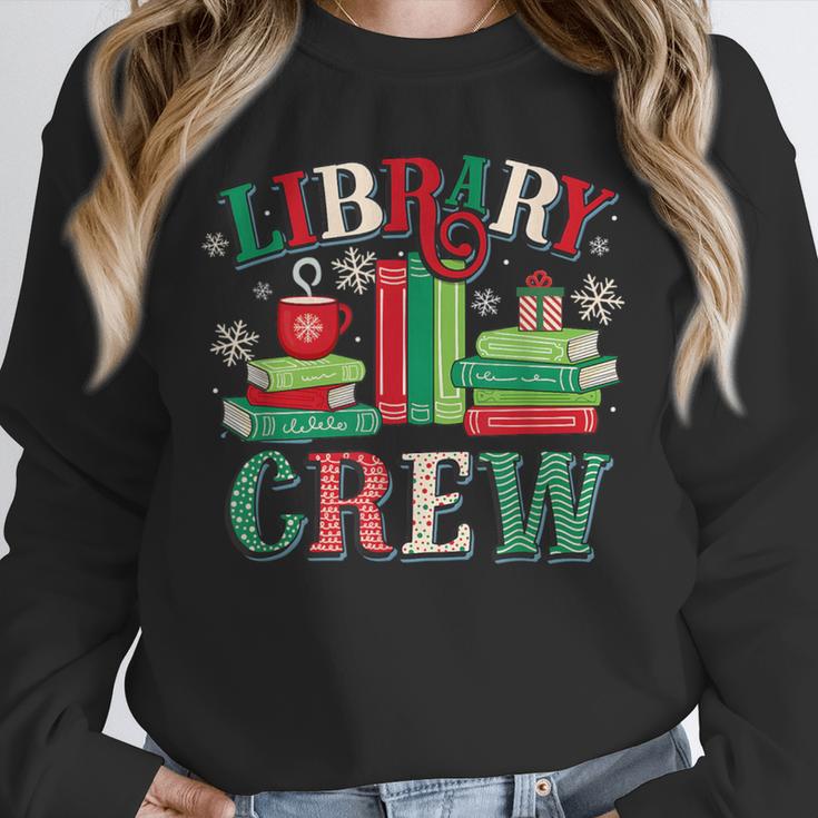 Library Crew Book Lovers Reader Teacher Librarian Christmas Unisex Sweatshirt
