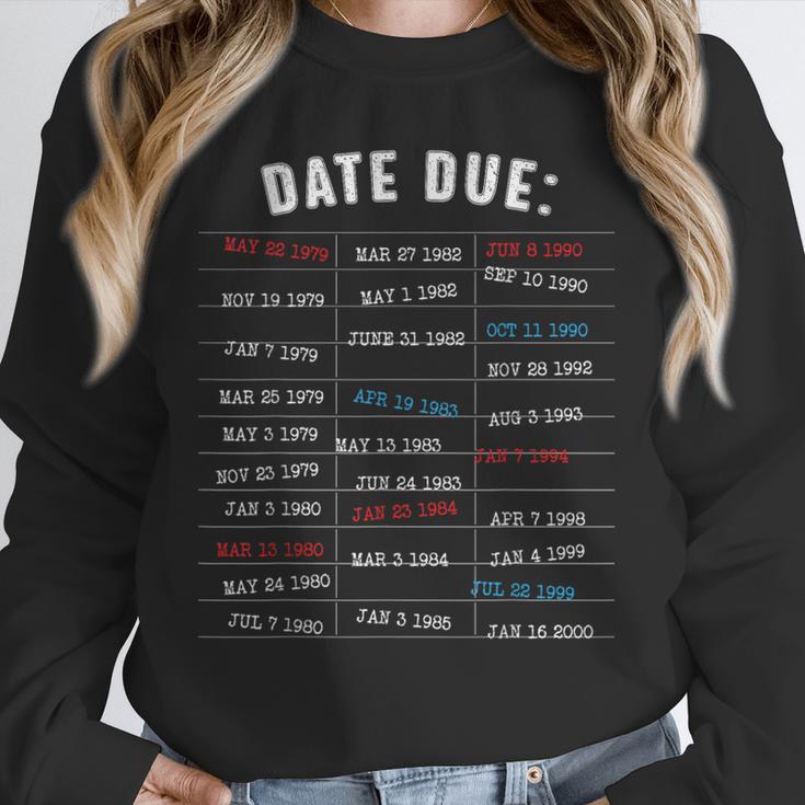 Library Due Date Stamp Card Librarian Book Reading Vintage Unisex Sweatshirt Library Due Date Stamp Card Librarian Book Reading Vintage Unisex Sweatshirt