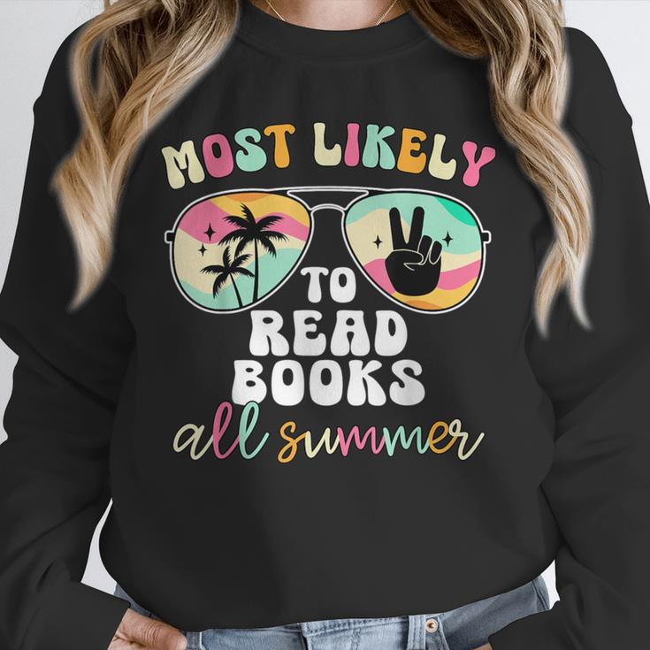 Most Likely To Read Books All Summer Teacher Student Unisex Sweatshirt Most Likely To Read Books All Summer Teacher Student Unisex Sweatshirt