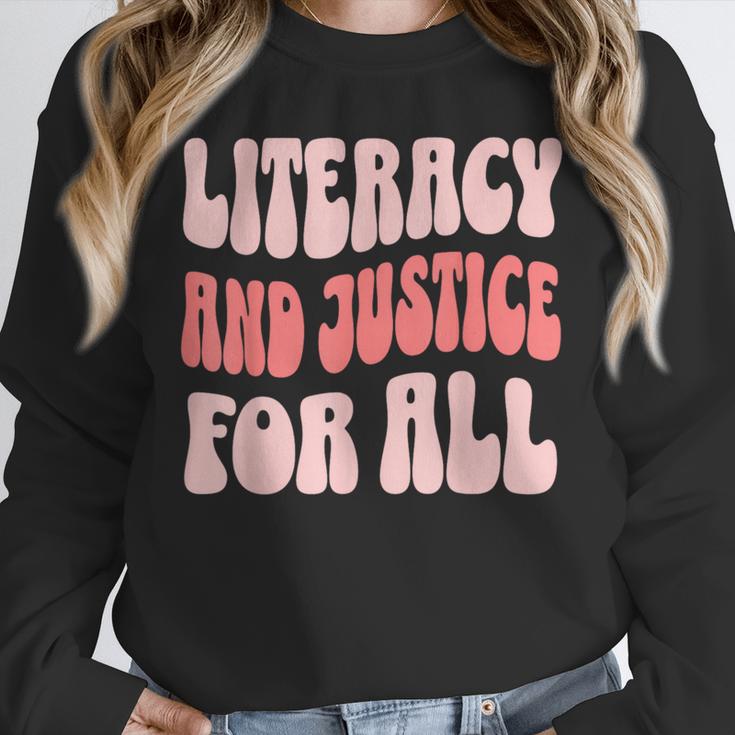 Literacy And Justice For All Book Lover Unisex Sweatshirt Literacy And Justice For All Book Lover Unisex Sweatshirt