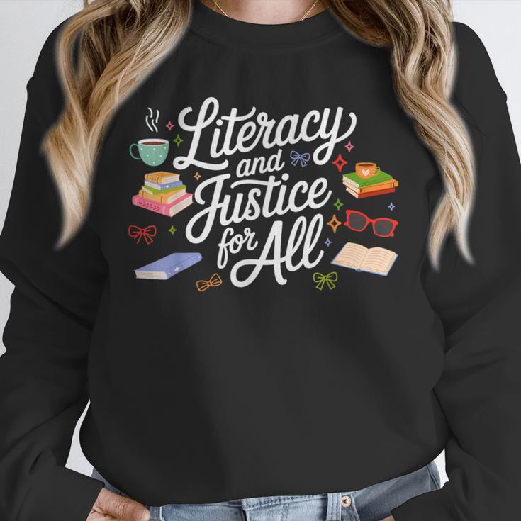 Literacy And Justice For All Protect Libraries Banned Books Unisex Sweatshirt