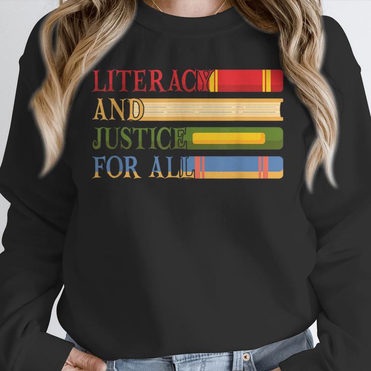 Literacy And Justice For All Reading Book Club Librarian Unisex Sweatshirt