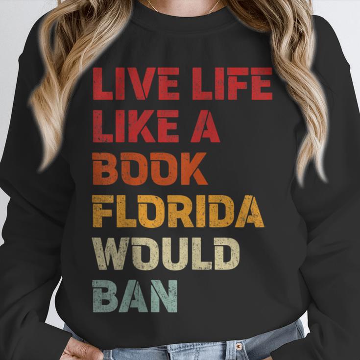 Live Life Like A Book Florida Would Ban Vintage Pride Month Unisex Sweatshirt Live Life Like A Book Florida Would Ban Vintage Pride Month Unisex Sweatshirt