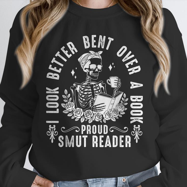 I Look Better Bent Over a Book Proud Smut Reader Skeleton Unisex Sweatshirt