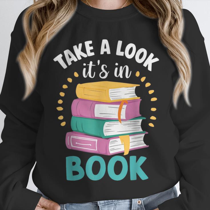 Take a Look It's In a Book Teacher Reading Apparel Unisex Sweatshirt