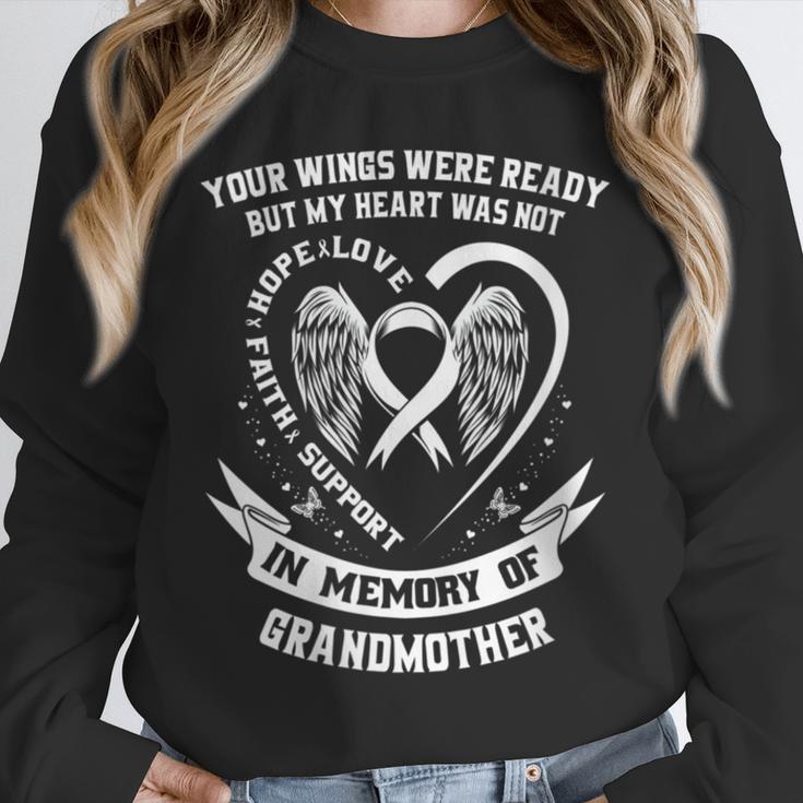 Loss In Memory Of Grandmother Lung Cancer Awareness Products Unisex Sweatshirt Loss In Memory Of Grandmother Lung Cancer Awareness Products Unisex Sweatshirt