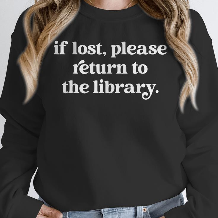 If Lost Please Return To The Library Book Lover Unisex Sweatshirt