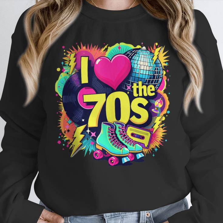 I Love The 70s Retro Cassette Roller Vinyl Nostalgia Vibes Unisex Sweatshirt I Love The 70s Retro Cassette Roller Vinyl Nostalgia Vibes Unisex Sweatshirt