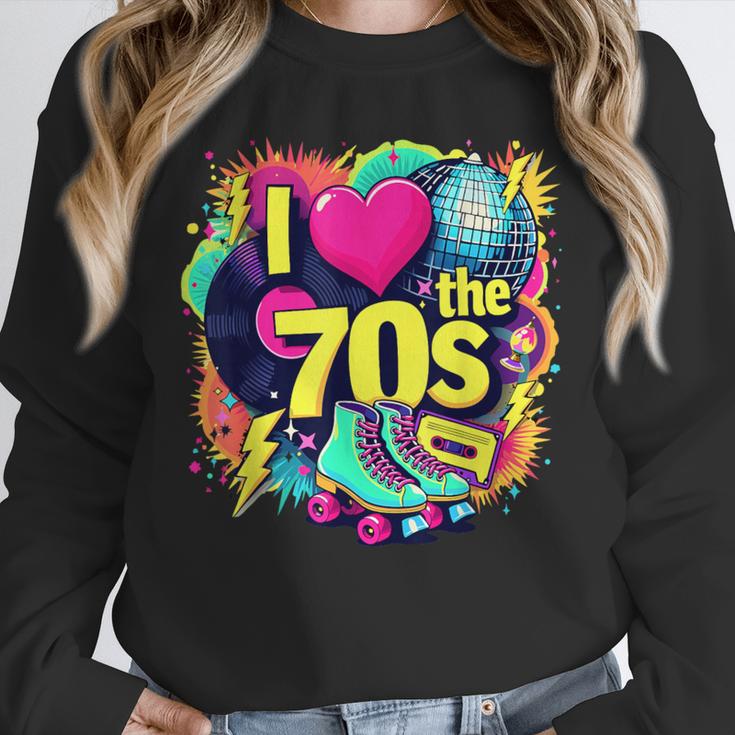 I Love The 70s Retro Cassette Roller Vinyl Nostalgia Vibes Unisex Sweatshirt I Love The 70s Retro Cassette Roller Vinyl Nostalgia Vibes Unisex Sweatshirt
