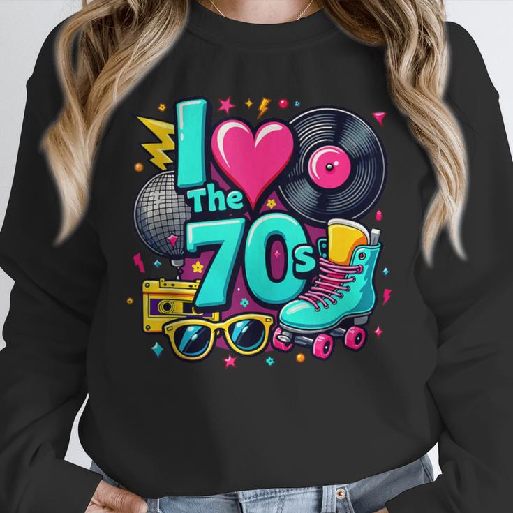 I Love The 70s Vintage Cassette Roller Vinyl Nostalgia 70s Unisex Sweatshirt