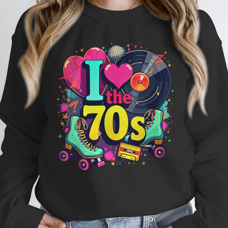 I Love The 70s Vintage Cassette Roller Vinyl Nostalgia 70s Unisex Sweatshirt