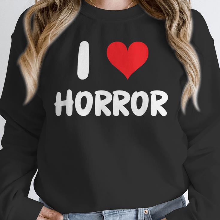 I Love Horror Heart Movies TV Show Books Writing Read Unisex Sweatshirt I Love Horror Heart Movies TV Show Books Writing Read Unisex Sweatshirt