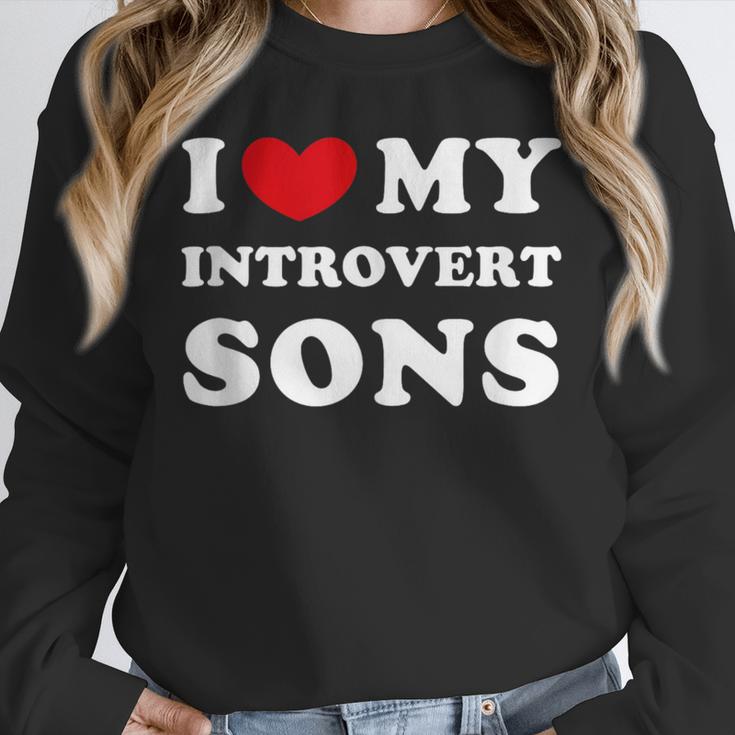 I Love My Introvert Sons I Heart My Introvert Sons Unisex Sweatshirt