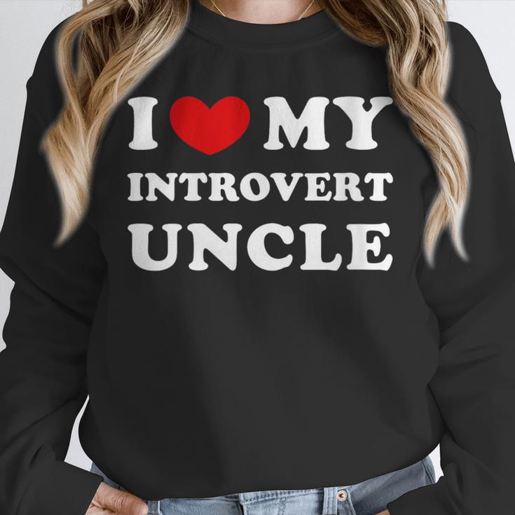 I Love My Introvert Uncle I Heart My Introvert Uncle Unisex Sweatshirt