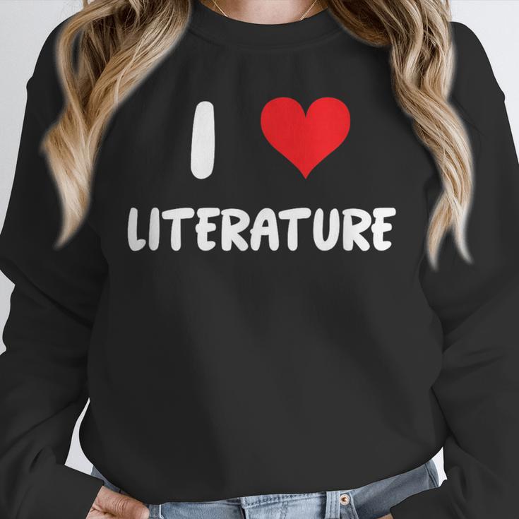 I Love Literature Heart Books Writing Reading Read Write Unisex Sweatshirt