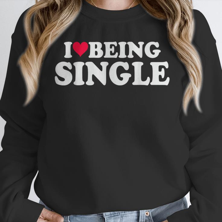 I Love Being Single Red Heart Anxious & Introvert Girl Club Unisex Sweatshirt
