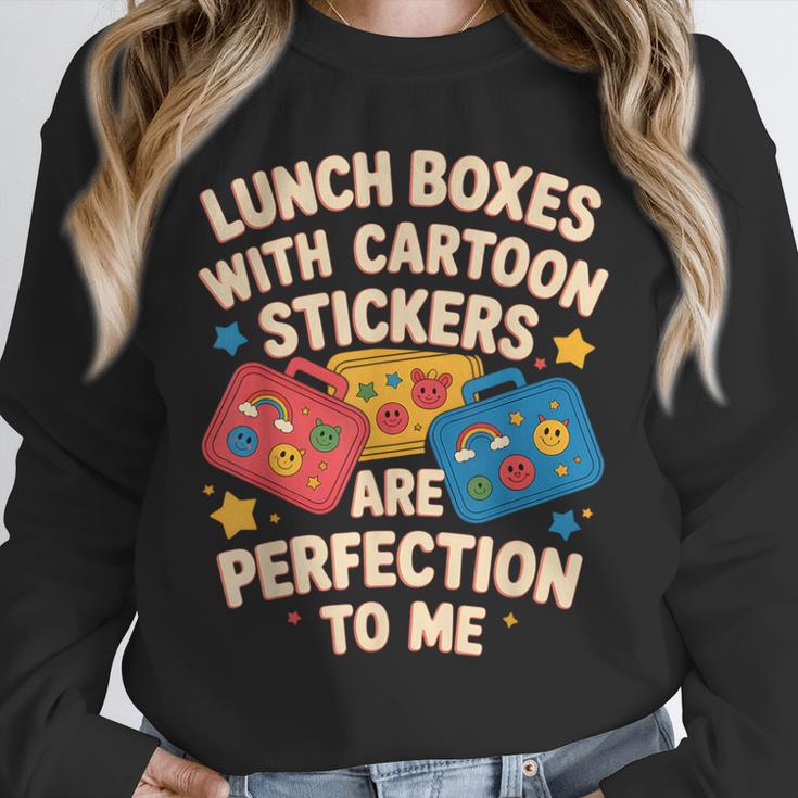 Lunch Boxes With Stickers Lunch Box Nostalgia Retro Unisex Sweatshirt