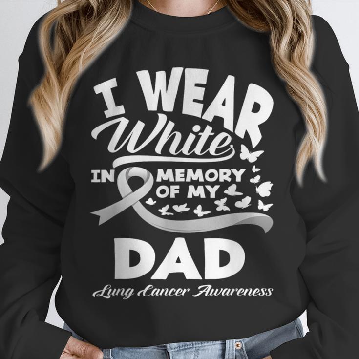 Lung Cancer Awareness I Wear In Memory Of My Dad Unisex Sweatshirt Lung Cancer Awareness I Wear In Memory Of My Dad Unisex Sweatshirt
