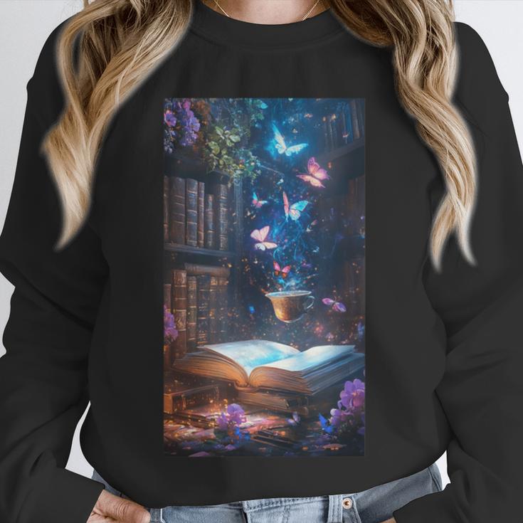 Magic Books Butterflies Fantasy Nature Tea Enchanting Unisex Sweatshirt