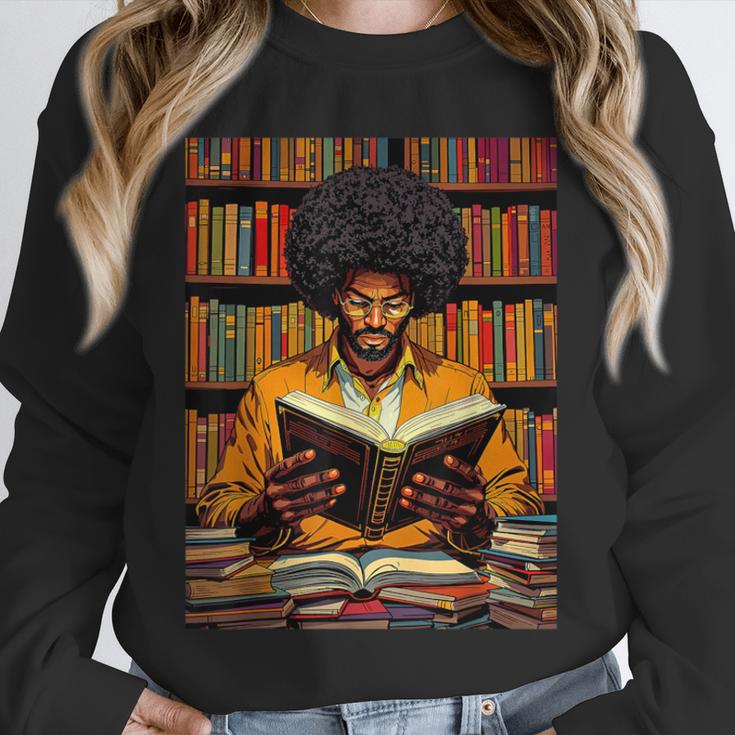 Man Reading Book Black History Month Book Lover Afro Unisex Sweatshirt Man Reading Book Black History Month Book Lover Afro Unisex Sweatshirt