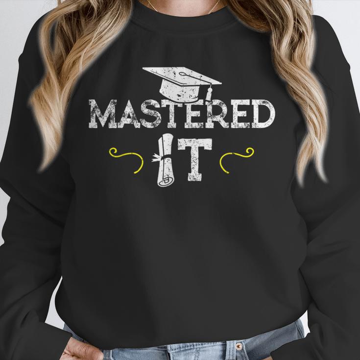 Mastered It Masters Graduation Cool Distressed Unisex Sweatshirt