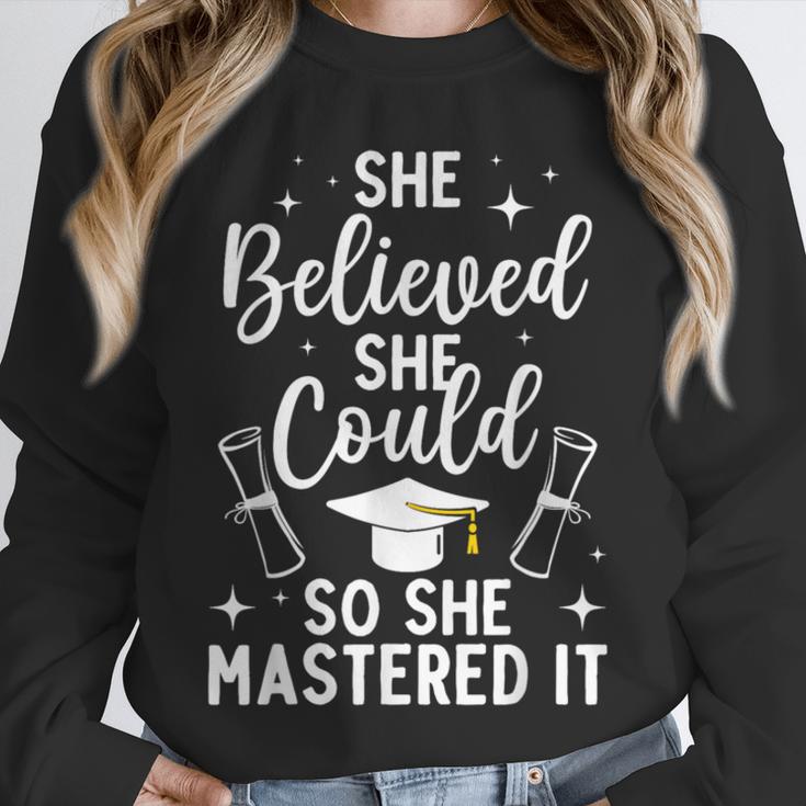 Masters Degree Graduation Art For Women Girl Masters Degree Unisex Sweatshirt