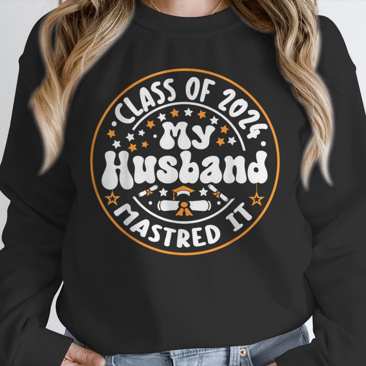 Master's Degree Graduation My Husband Mastered It 2024 Unisex Sweatshirt
