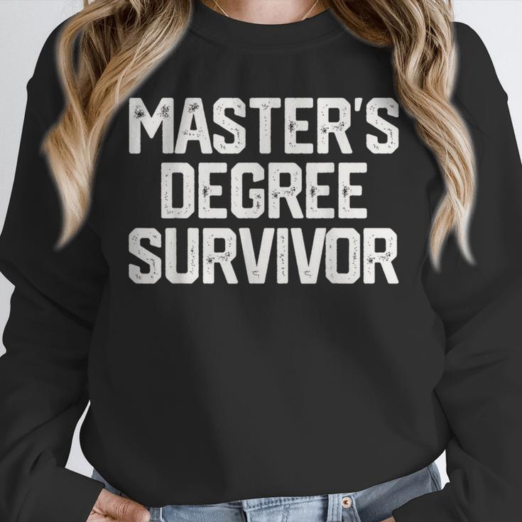 MASTER'S DEGREE SURVIVOR Graduation Grad Shirt College Unisex Sweatshirt