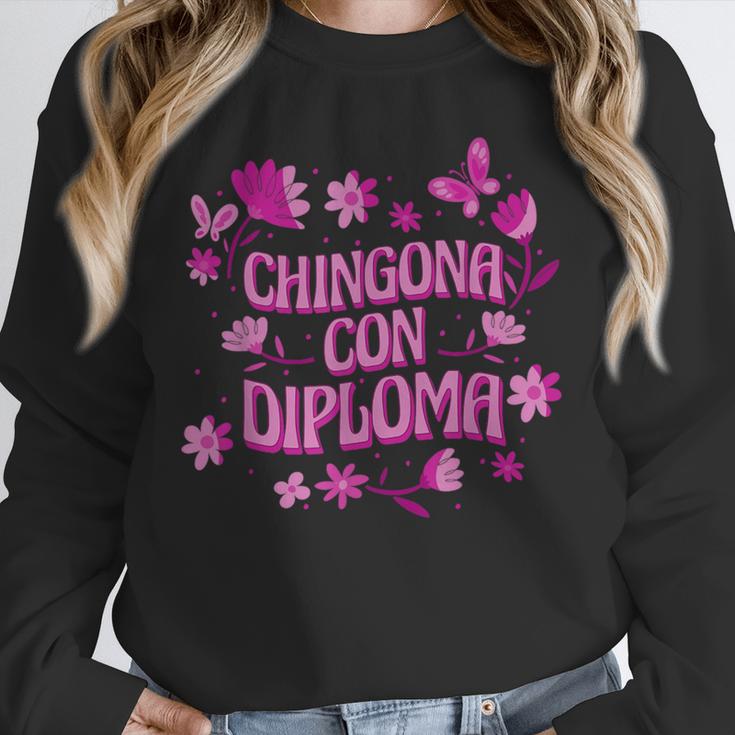 Masters Graduation Educated Latina Chingona Con Diploma Unisex Sweatshirt