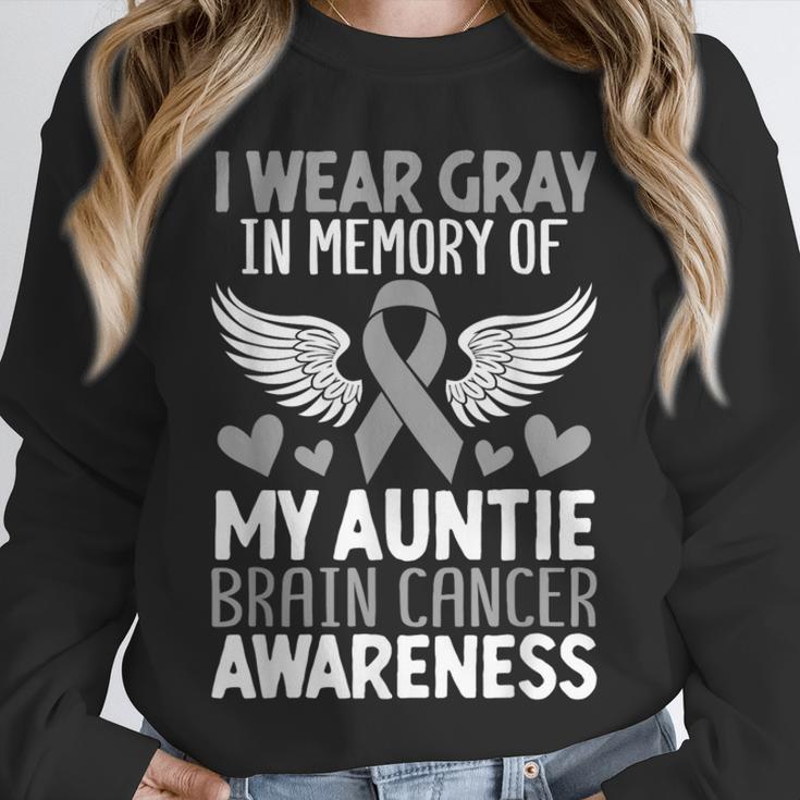 In Memory Of My Aunt Glioblastoma Gray Ribbon Brain Cancer Unisex Sweatshirt In Memory Of My Aunt Glioblastoma Gray Ribbon Brain Cancer Unisex Sweatshirt