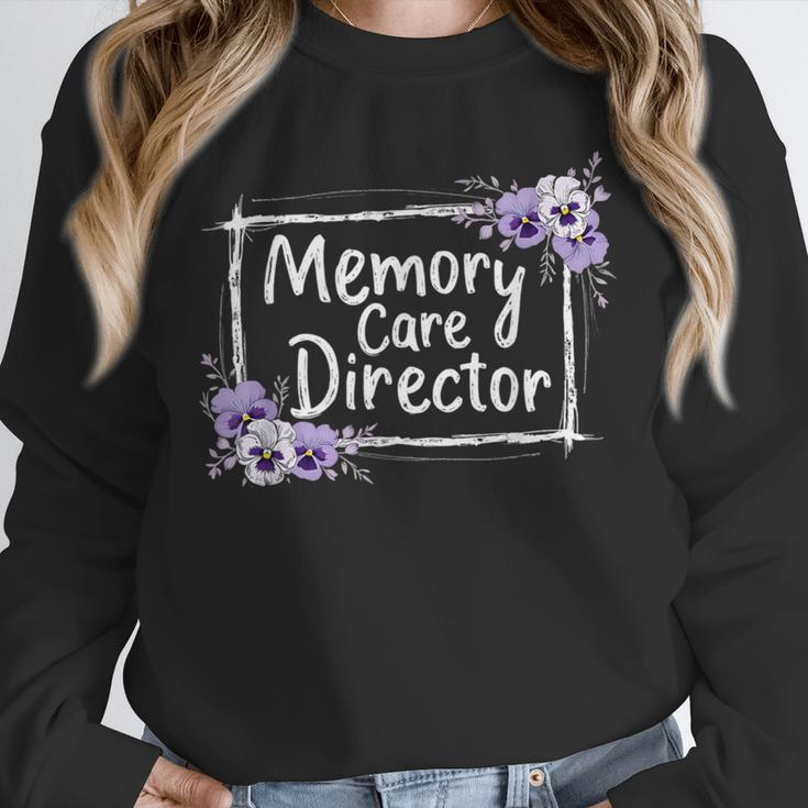 Memory Care Director Purple Floral Pansies Unisex Sweatshirt Memory Care Director Purple Floral Pansies Unisex Sweatshirt