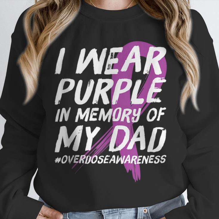 Memory Of Dad Wear Purple Overdose Awareness Unisex Sweatshirt
