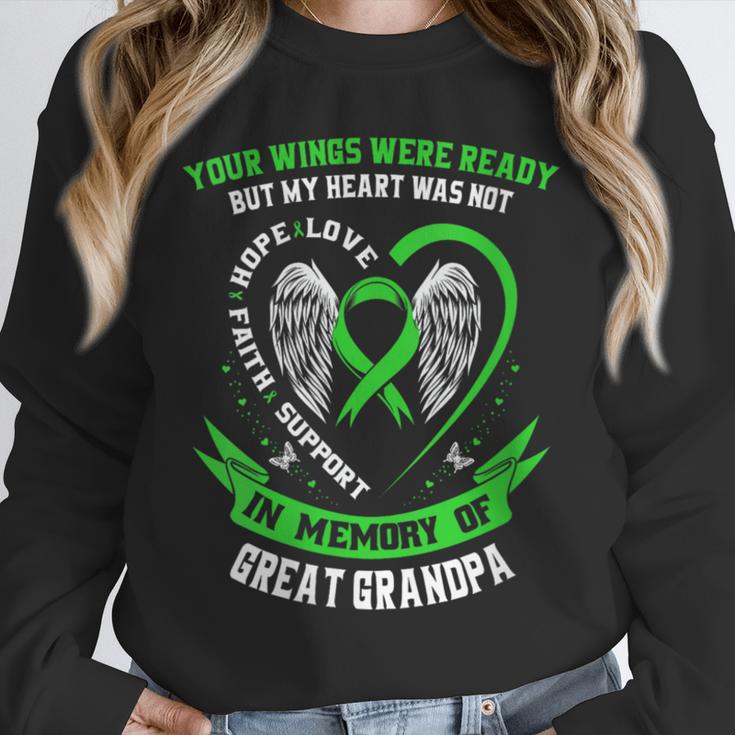 In Memory Of Great Grandpa Non Hodgkins Lymphoma Awareness Unisex Sweatshirt